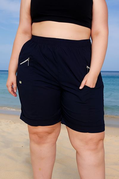 Immagine di CURVY GIRL NAVY  STRETCH COTTON SUPER COMFY SHORTS